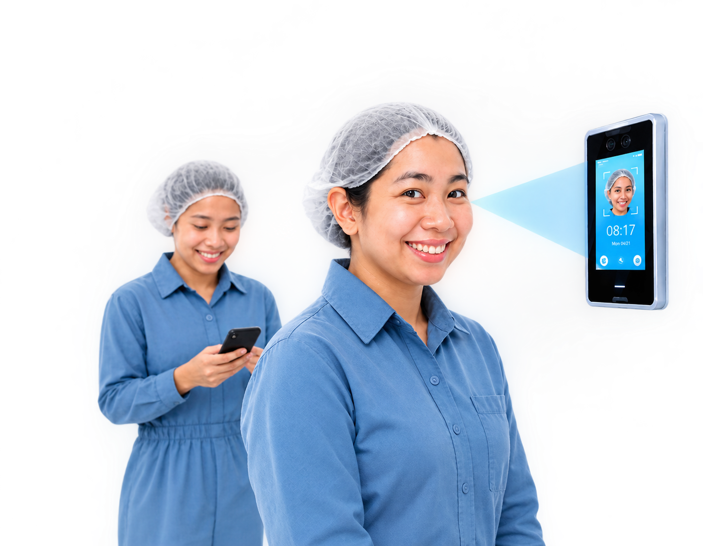 Manufacturing employee using Cadena HRM Series 5